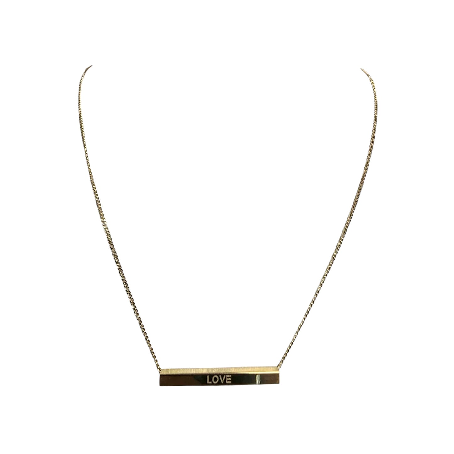 K18 NECKLACE with LOVE PENDANT-NEW