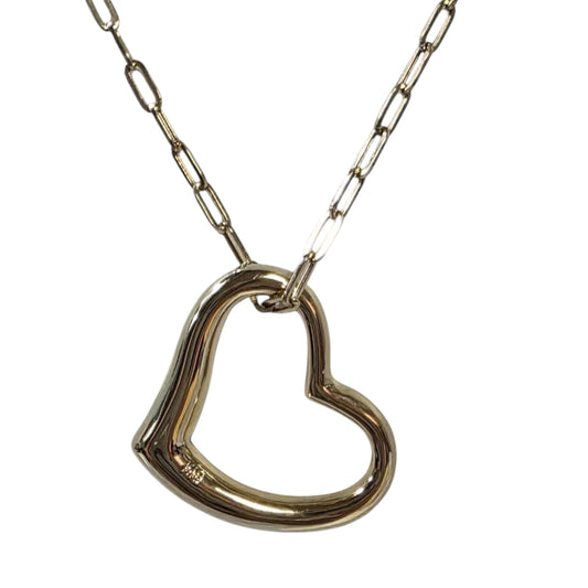 K18 P/CLIP w/ OPEN HEART PENDANT-YELLOW GOLD
