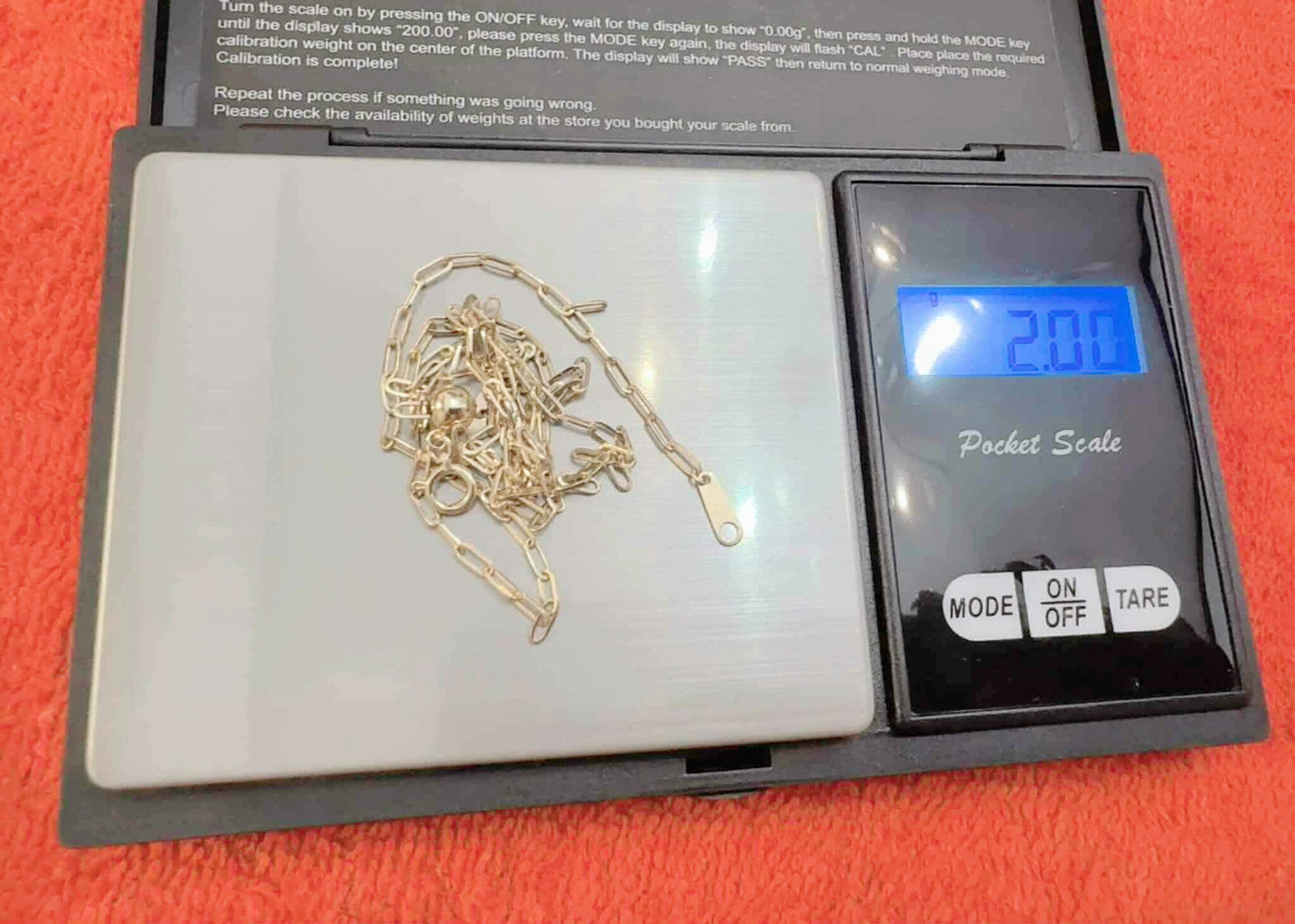 K18 PAPER CLIP NECKLACE ADJUSTER