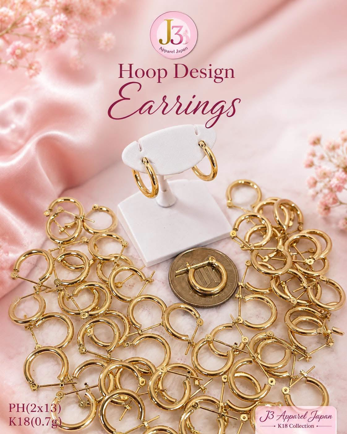 K18 PIPE HOOK EARRINGS