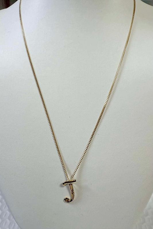 K18 NECKLACE/ J PENDANT