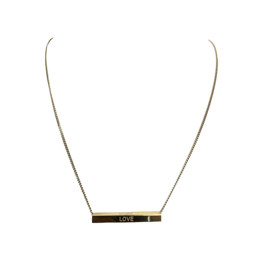 K18 NECKLACE with LOVE PENDANT-NEW
