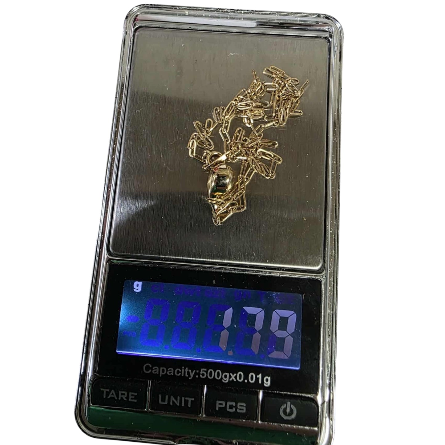 K18 PAPER CLIP / TEARDROP PENDANT