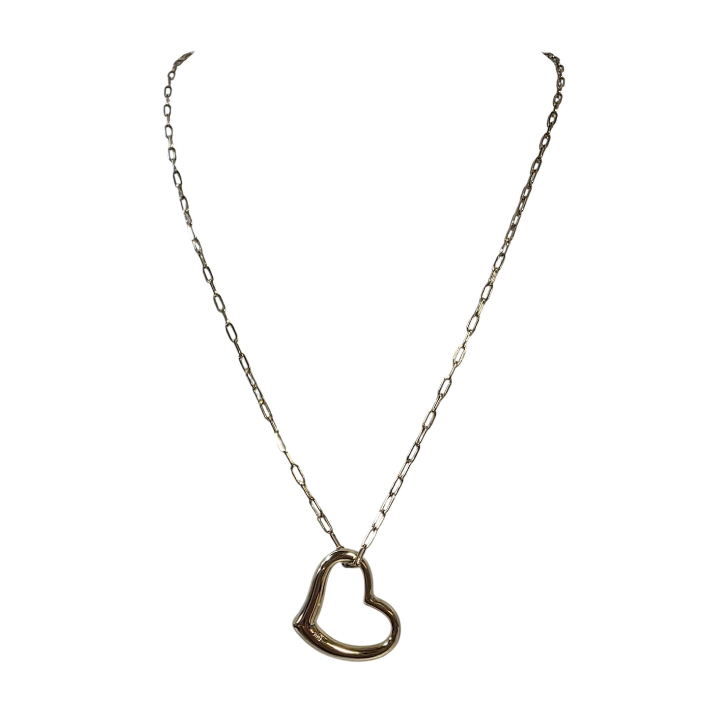 K18 P/CLIP w/ OPEN HEART PENDANT-YELLOW GOLD