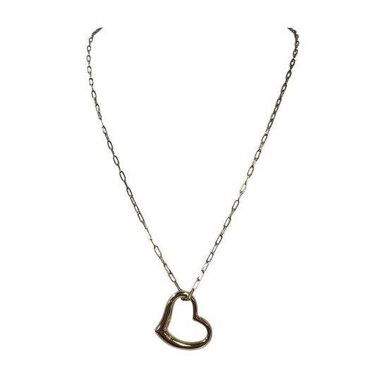 K18 P/CLIP w/ OPEN HEART PENDANT-YELLOW GOLD