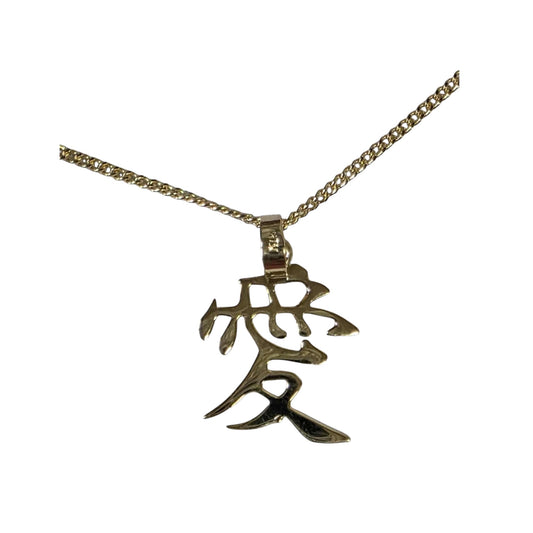 K18 NECKLACE/ AI KANJI PENDANT