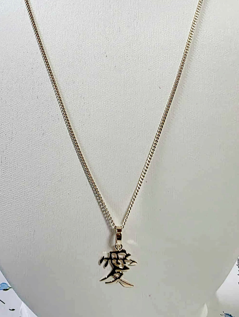 K18 NECKLACE/ AI KANJI PENDANT