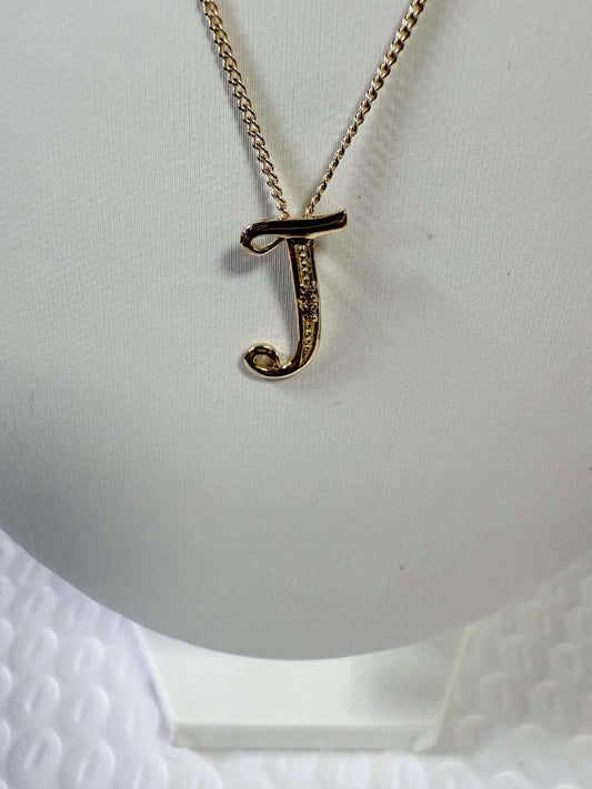 K18 NECKLACE/ J PENDANT