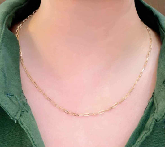 K18 PAPER CLIP NECKLACE ADJUSTER